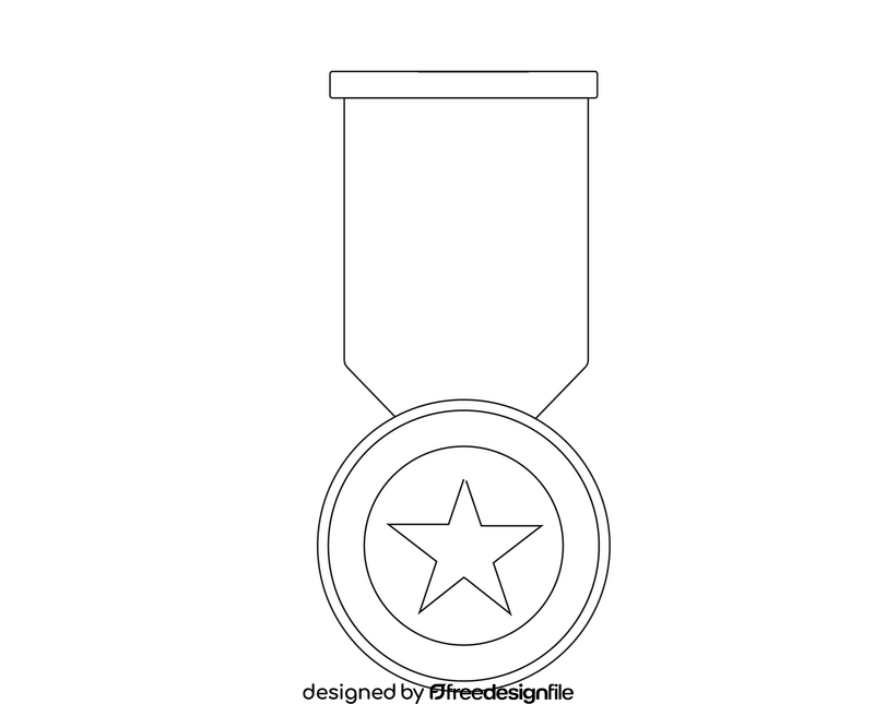 Police medal free black and white clipart