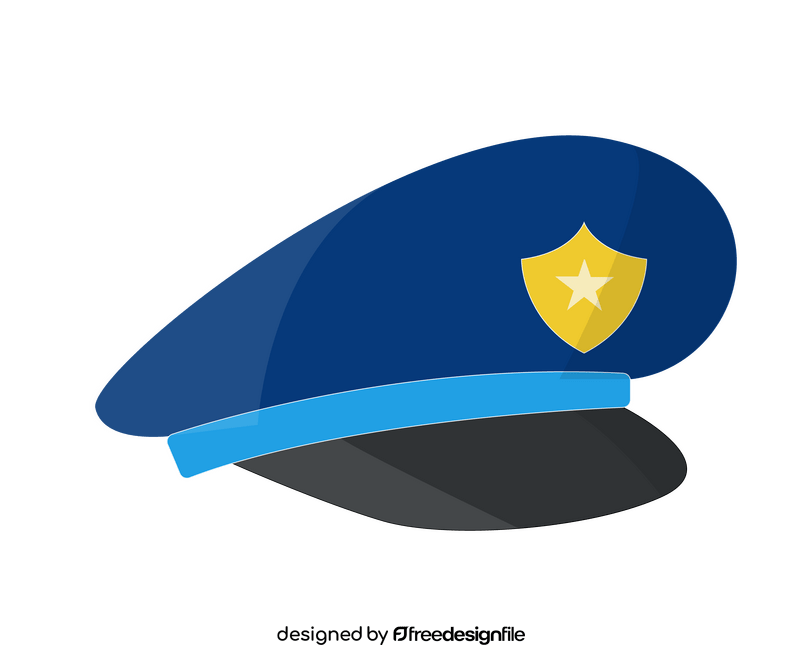 Cartoon police hat clipart