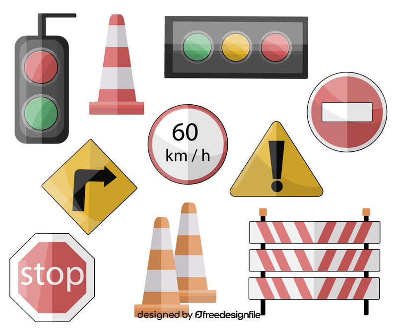 Road signs, traffic signs vector