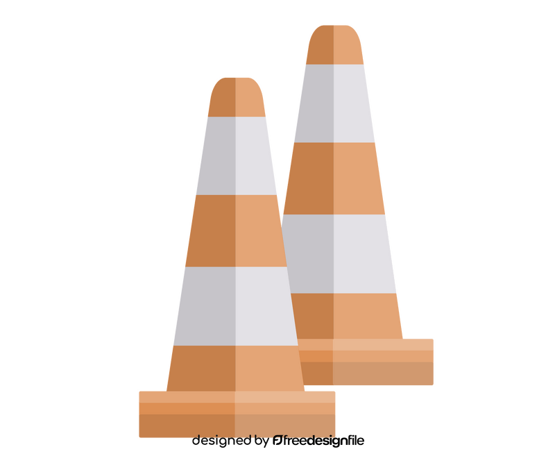 Traffic cones illustration clipart