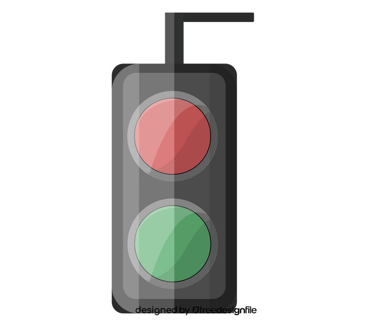 Cartoon pedestrian traffic light clipart