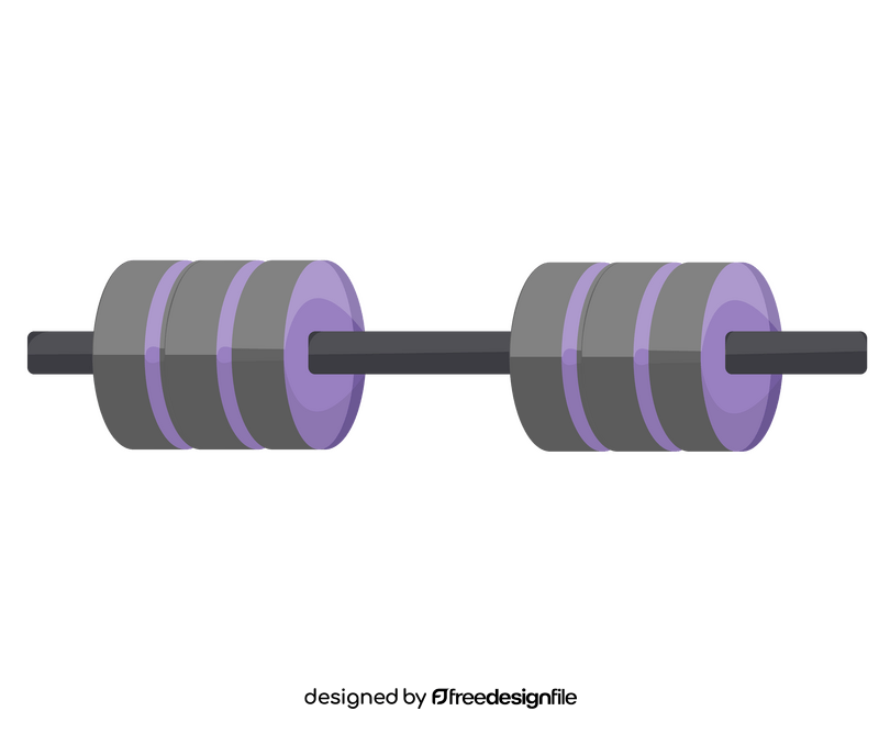 Gym barbell illustration clipart