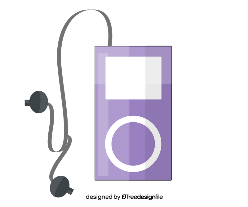 Music player, ipod drawing clipart