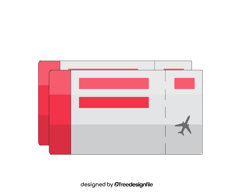 Airline plane tickets clipart