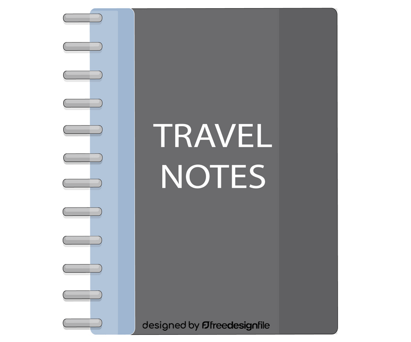 Travel notebook clipart