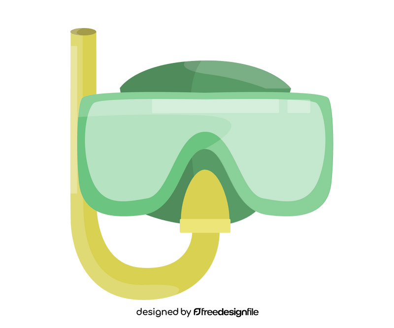 Snorkeling diving mask clipart