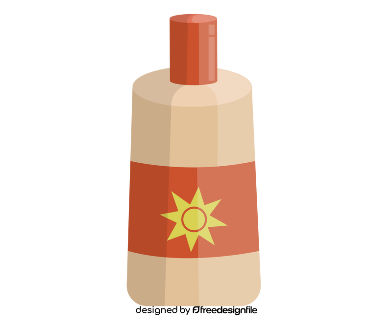 Summer beach sunscreen free clipart