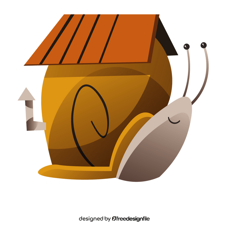 Cartoon snail house clipart