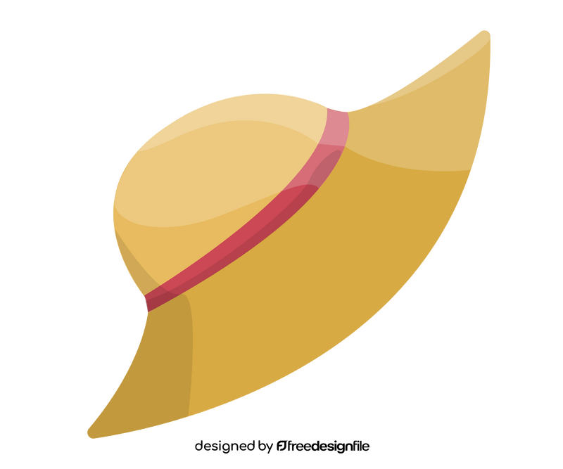Summer beach hat illustration clipart