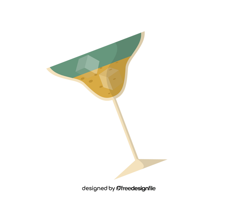 Beach martini cocktail clipart