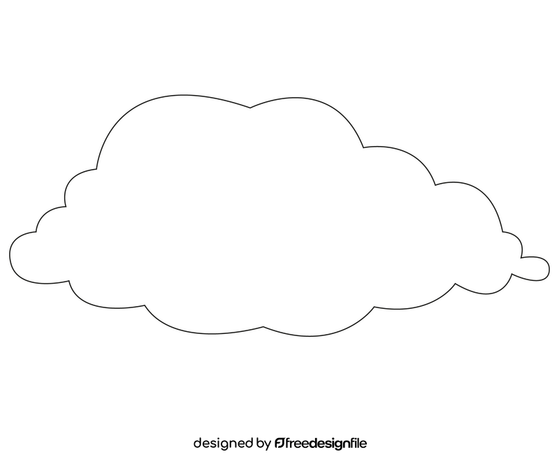 Free cloud black and white clipart