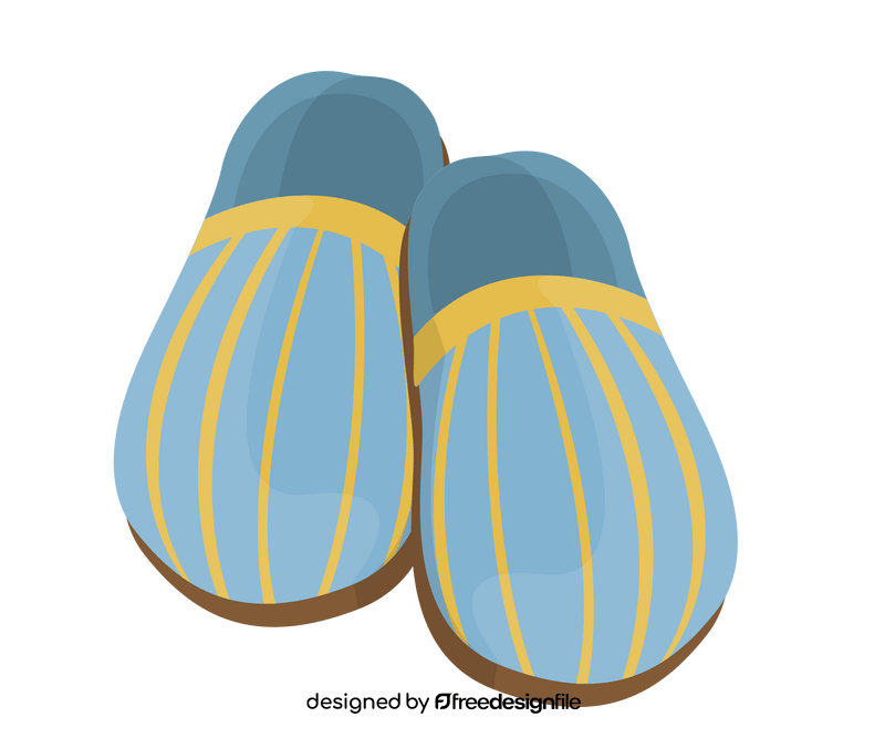 Bedroom slippers illustration clipart