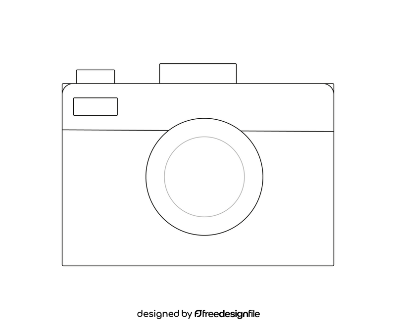 Digital camera free black and white clipart