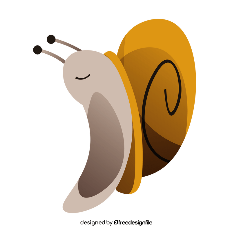 Cute snail playful clipart
