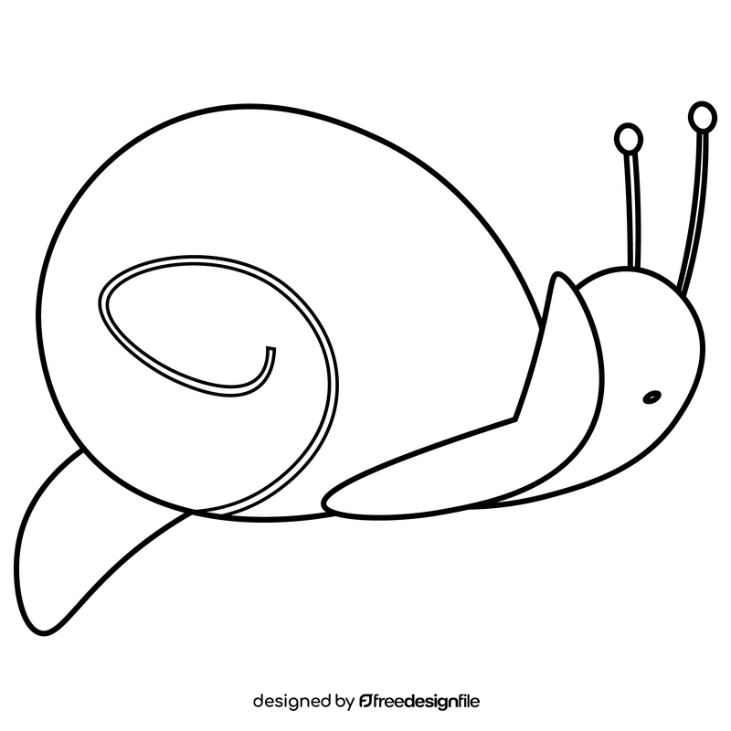 Snail speed black and white clipart