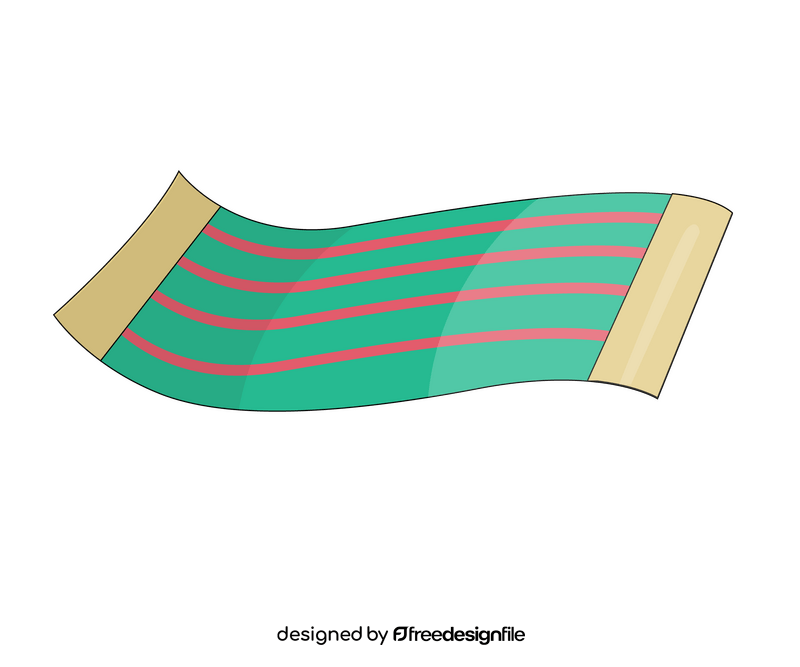 Summer beach towel illustration clipart