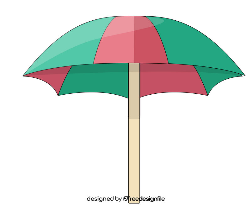 Cartoon beach umbrella clipart