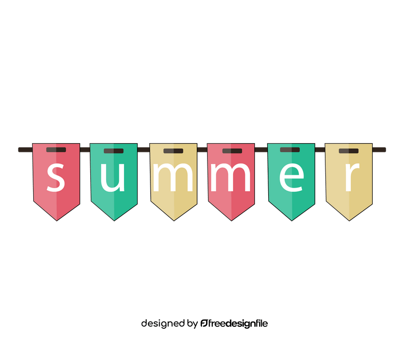 Summer garland cartoon clipart