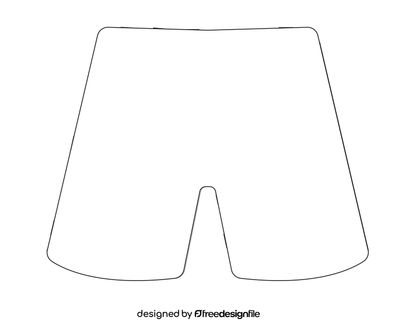 Summer beach shorts black and white clipart