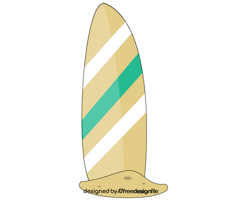 Surfboard cartoon clipart