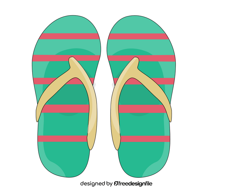 Summer sandals free clipart