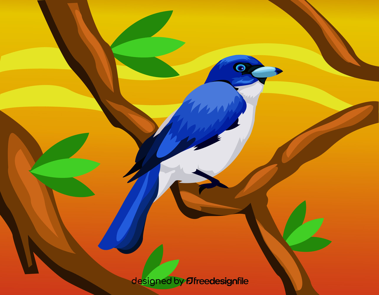 Blue Bird vector image