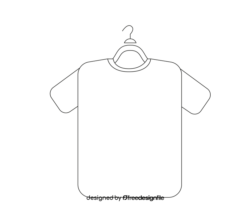 T shirt illustration black and white clipart