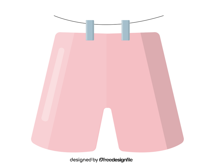 Hanging shorts drawing clipart vector free download