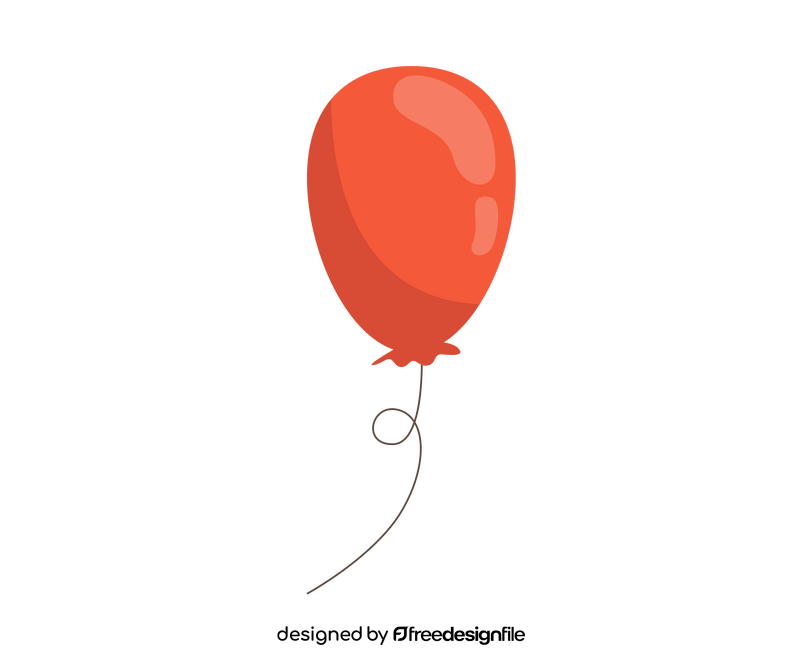 Red balloon clipart