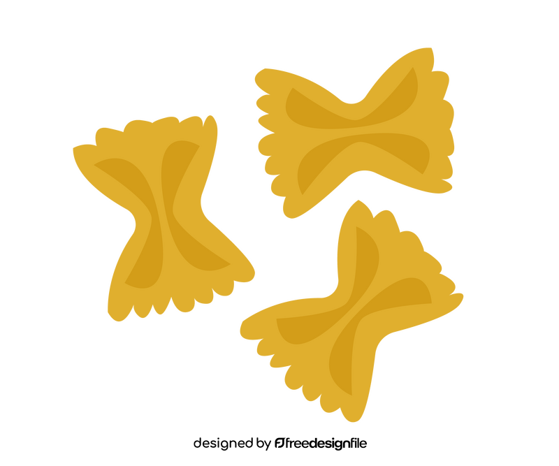 Farfalle pasta cartoon clipart