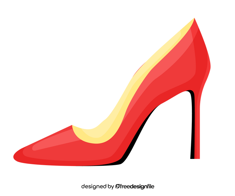 Red high heel shoes clipart