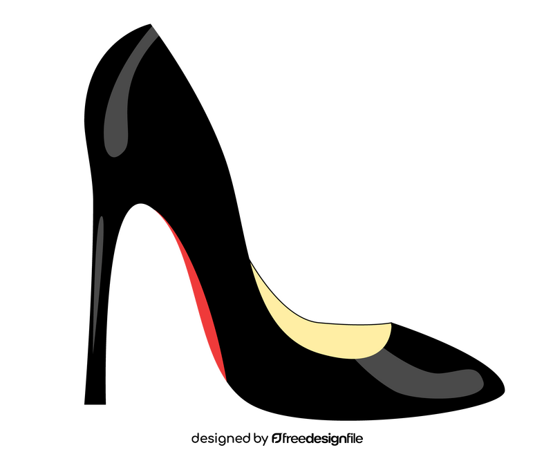 High heels shoes, black scarpin free clipart