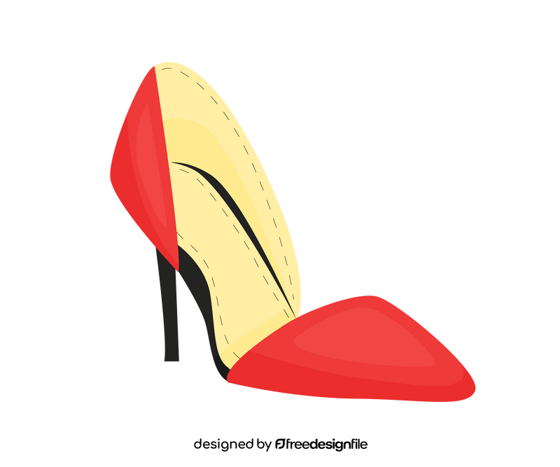 Red women shoes free clipart
