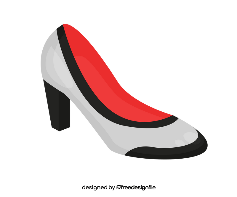 Kitten heel women shoes clipart vector free download