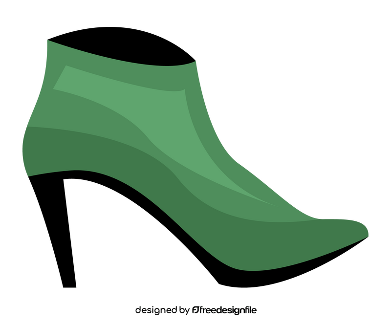 Green women chelsea boots clipart