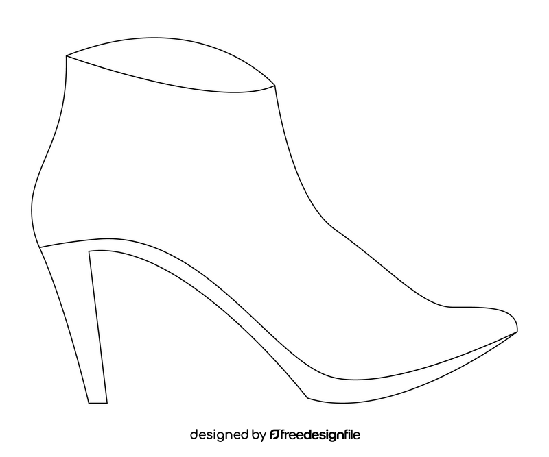Women chelsea boots black and white clipart