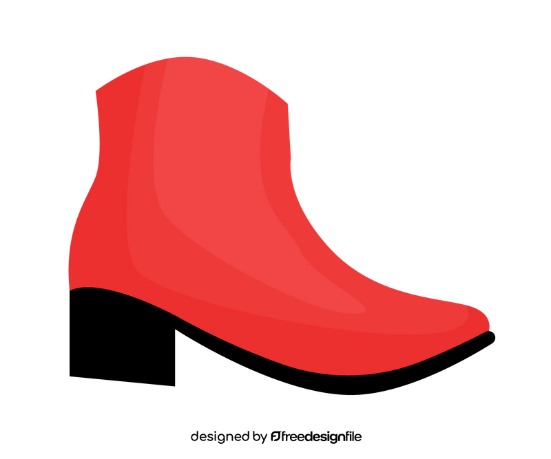 Women red ankle boots clipart