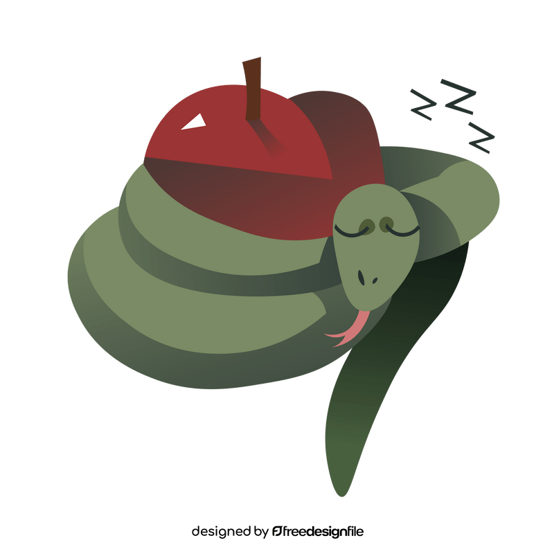 Snake sleeping clipart