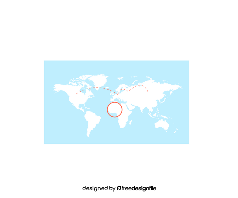 World map cartoon clipart