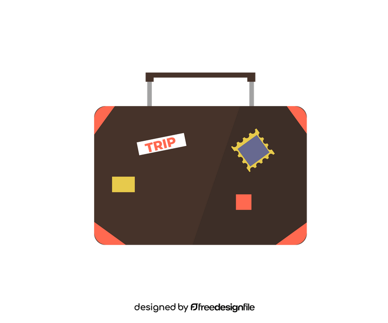 Travel luggage cartoon clipart