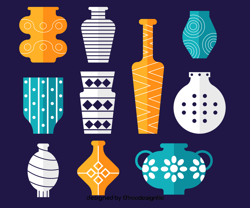 Set of vases vector