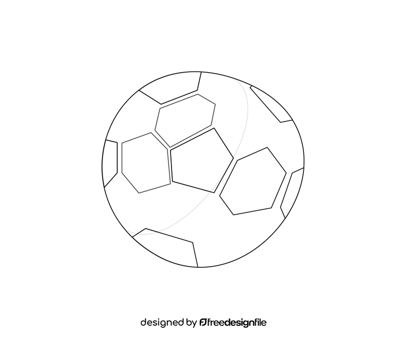 Soccer ball free black and white clipart