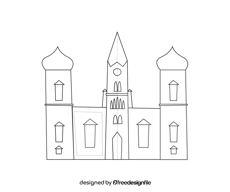 Mariazell Basilica, Austria black and white clipart vector free download