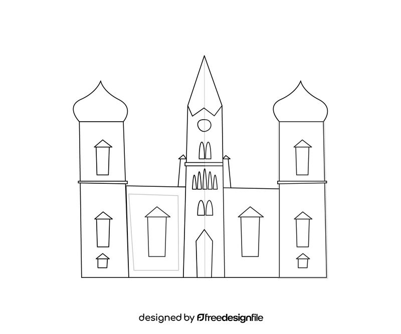 Mariazell Basilica, Austria black and white clipart