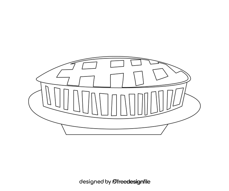 Free pie black and white clipart