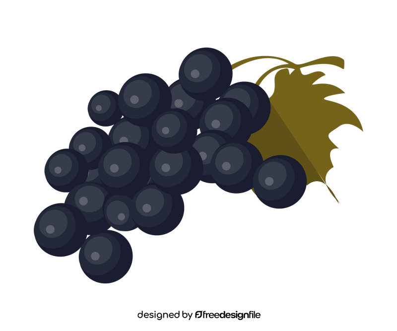 Black grape clipart