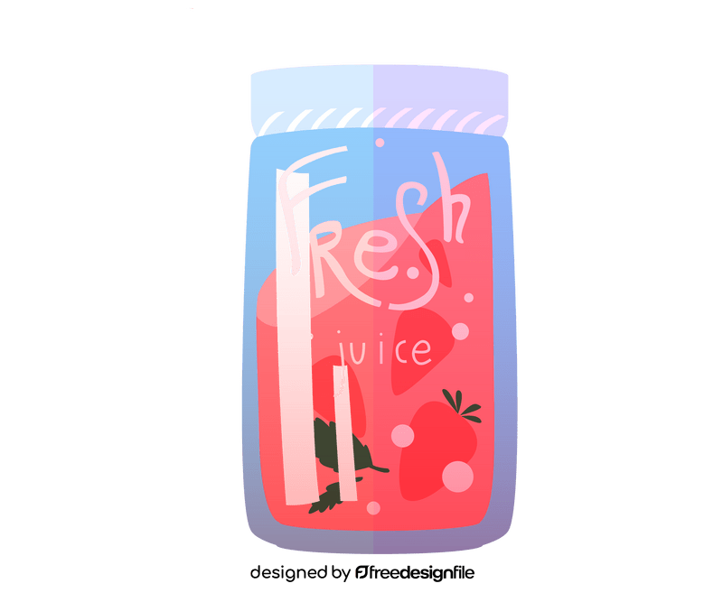 Freshly squeezed watermelon juice clipart