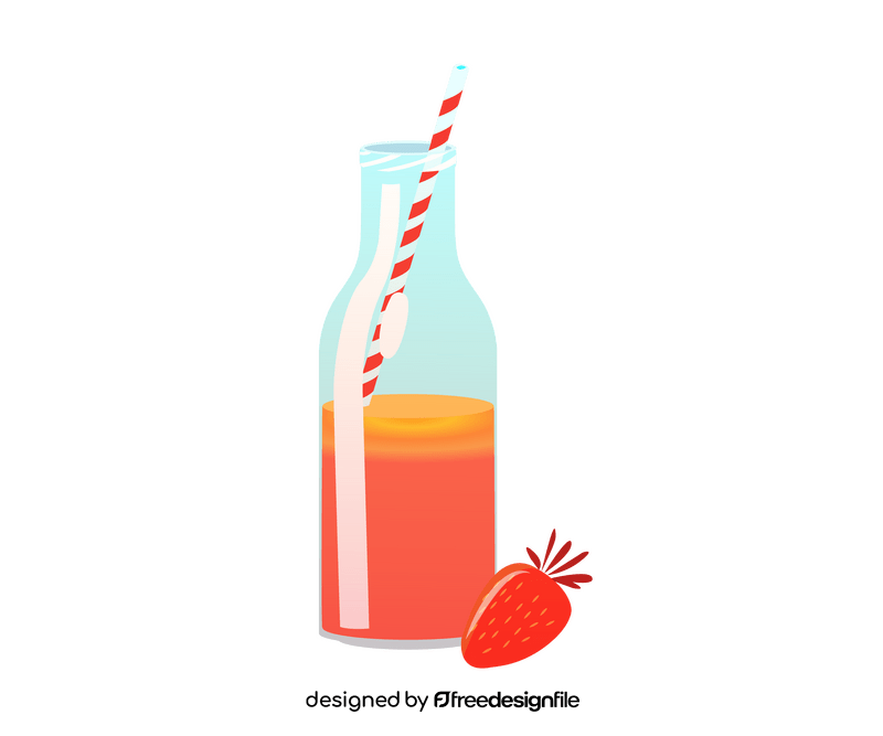 Strawberry juice free clipart