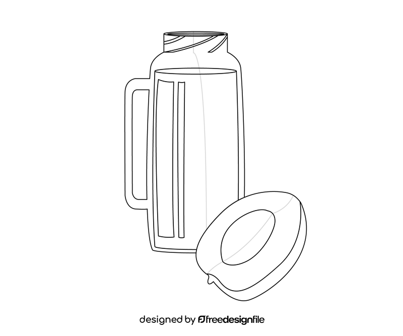 Fresh apricot juice black and white clipart