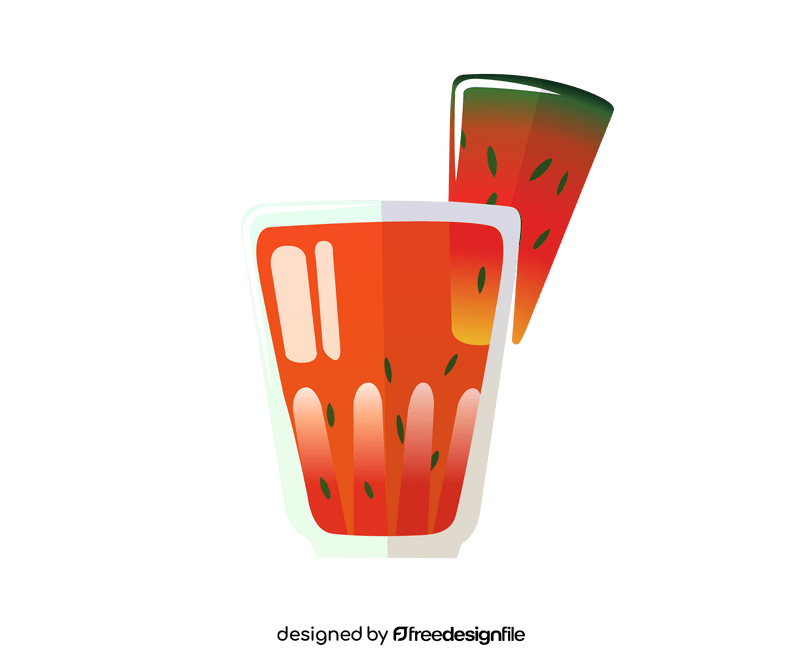 Fresh watermelon juice cartoon clipart